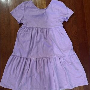 Cat & Jack Lavender Short-Sleeve Tiered Dress